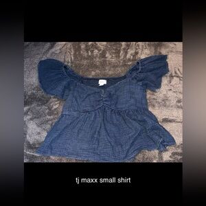 small women’s blue dress shirt. Tj maxx.